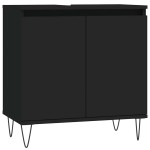 vidaXL Dulap de baie, negru, 58x33x60 cm, lemn prelucrat