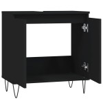 vidaXL Dulap de baie, negru, 58x33x60 cm, lemn prelucrat