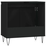vidaXL Dulap de baie, negru, 58x33x60 cm, lemn prelucrat