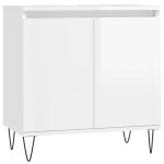 vidaXL Dulap de baie, alb extralucios, 58x33x60 cm, lemn prelucrat vidaXL Dulap de baie, alb extralucios, 58x33x60 cm, lemn prelucrat
