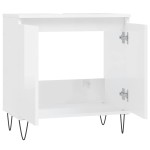 vidaXL Dulap de baie, alb extralucios, 58x33x60 cm, lemn prelucrat vidaXL Dulap de baie, alb extralucios, 58x33x60 cm, lemn prelucrat