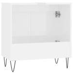 vidaXL Dulap de baie, alb extralucios, 58x33x60 cm, lemn prelucrat vidaXL Dulap de baie, alb extralucios, 58x33x60 cm, lemn prelucrat