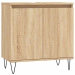 vidaXL Dulap de baie, stejar sonoma, 58x33x60 cm, lemn prelucrat vidaXL Dulap de baie, stejar sonoma, 58x33x60 cm, lemn prelucrat