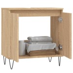 vidaXL Dulap de baie, stejar sonoma, 58x33x60 cm, lemn prelucrat vidaXL Dulap de baie, stejar sonoma, 58x33x60 cm, lemn prelucrat