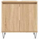 vidaXL Dulap de baie, stejar sonoma, 58x33x60 cm, lemn prelucrat vidaXL Dulap de baie, stejar sonoma, 58x33x60 cm, lemn prelucrat
