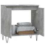 vidaXL Dulap de baie, gri beton, 58x33x60 cm, lemn prelucrat