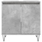 vidaXL Dulap de baie, gri beton, 58x33x60 cm, lemn prelucrat