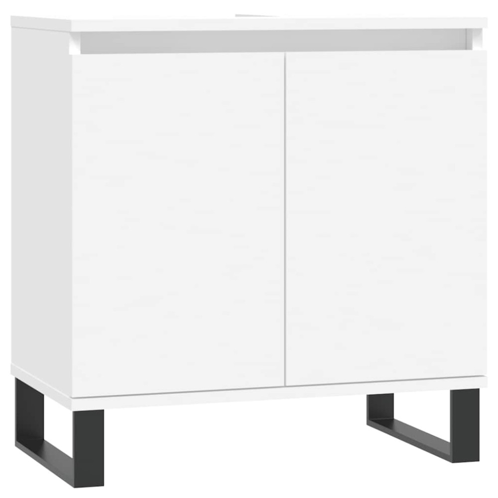 vidaXL Dulap de chiuvetă, alb, 58x33x60 cm, lemn prelucrat