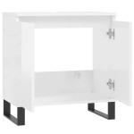 vidaXL Dulap de baie, alb extralucios, 58x33x60 cm, lemn prelucrat vidaXL Dulap de baie, alb extralucios, 58x33x60 cm, lemn prelucrat