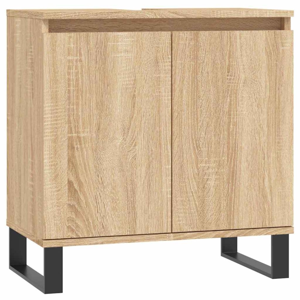 vidaXL Dulap de baie, stejar sonoma, 58x33x60 cm, lemn prelucrat