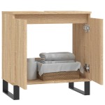 vidaXL Dulap de baie, stejar sonoma, 58x33x60 cm, lemn prelucrat
