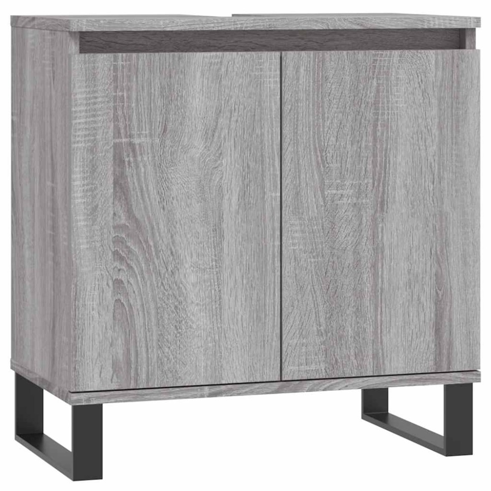 vidaXL Dulap de baie, gri sonoma, 58x33x60 cm, lemn prelucrat