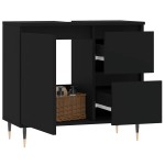 vidaXL Dulap de baie, negru, 65x33x60 cm, lemn prelucrat vidaXL Dulap de baie, negru, 65x33x60 cm, lemn prelucrat