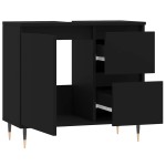vidaXL Dulap de baie, negru, 65x33x60 cm, lemn prelucrat vidaXL Dulap de baie, negru, 65x33x60 cm, lemn prelucrat