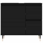 vidaXL Dulap de baie, negru, 65x33x60 cm, lemn prelucrat vidaXL Dulap de baie, negru, 65x33x60 cm, lemn prelucrat