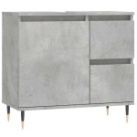 vidaXL Dulap de baie, gri beton, 65x33x60 cm, lemn prelucrat