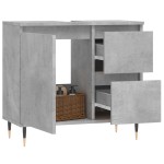 vidaXL Dulap de baie, gri beton, 65x33x60 cm, lemn prelucrat