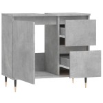 vidaXL Dulap de baie, gri beton, 65x33x60 cm, lemn prelucrat