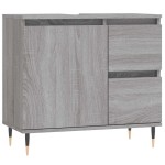 vidaXL Dulap de baie, gri sonoma, 65x33x60 cm, lemn prelucrat vidaXL Dulap de baie, gri sonoma, 65x33x60 cm, lemn prelucrat