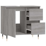vidaXL Dulap de baie, gri sonoma, 65x33x60 cm, lemn prelucrat vidaXL Dulap de baie, gri sonoma, 65x33x60 cm, lemn prelucrat