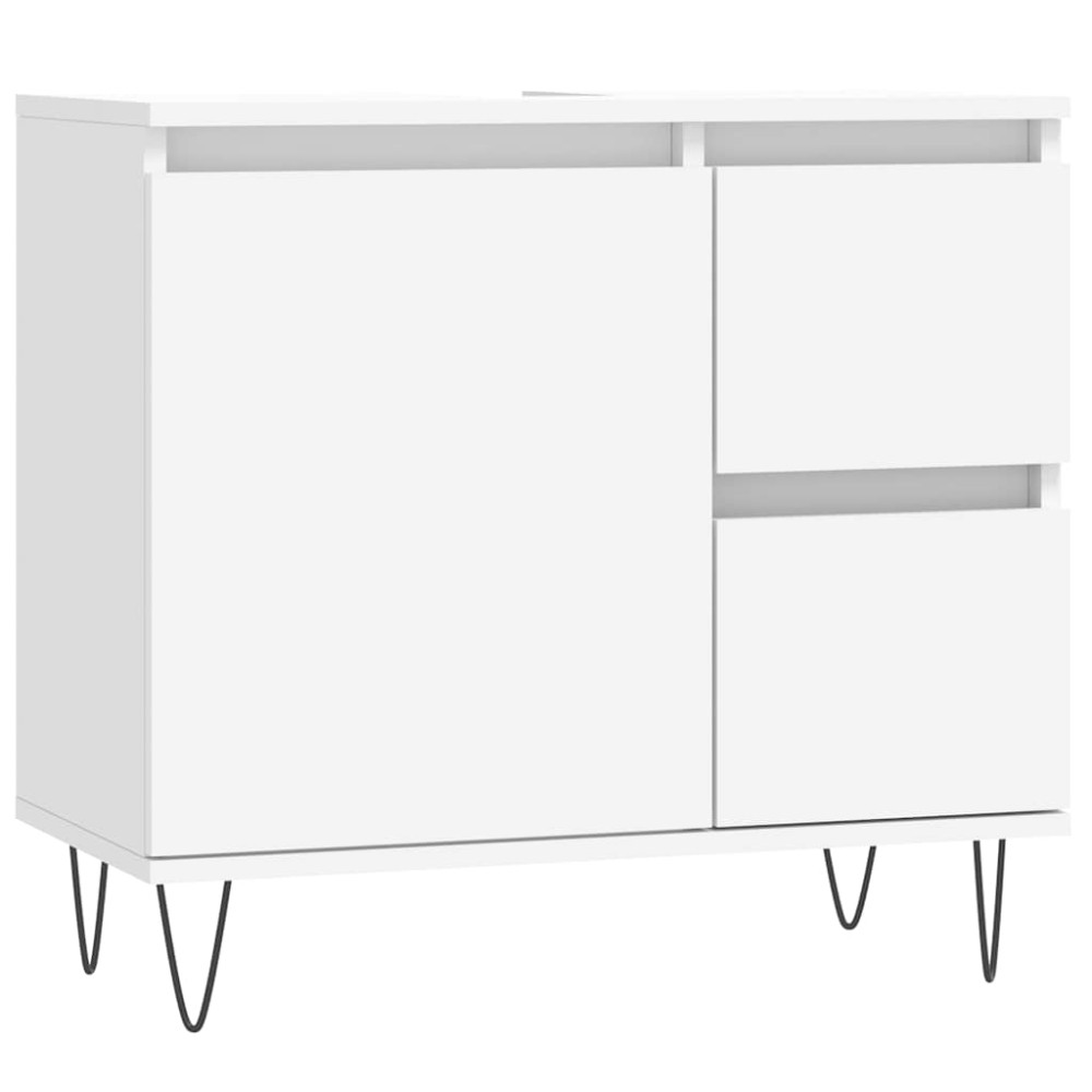vidaXL Dulap de baie, alb, 65x33x60 cm, lemn prelucrat