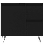 vidaXL Dulap de baie, negru, 65x33x60 cm, lemn prelucrat