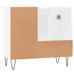 vidaXL Dulap de baie, alb extralucios, 65x33x60 cm, lemn prelucrat vidaXL Dulap de baie, alb extralucios, 65x33x60 cm, lemn prelucrat