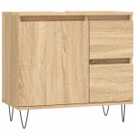 vidaXL Dulap de baie, stejar sonoma, 65x33x60 cm, lemn prelucrat vidaXL Dulap de baie, stejar sonoma, 65x33x60 cm, lemn prelucrat