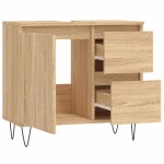 vidaXL Dulap de baie, stejar sonoma, 65x33x60 cm, lemn prelucrat vidaXL Dulap de baie, stejar sonoma, 65x33x60 cm, lemn prelucrat