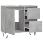 vidaXL Dulap de baie, gri beton, 65x33x60 cm, lemn prelucrat