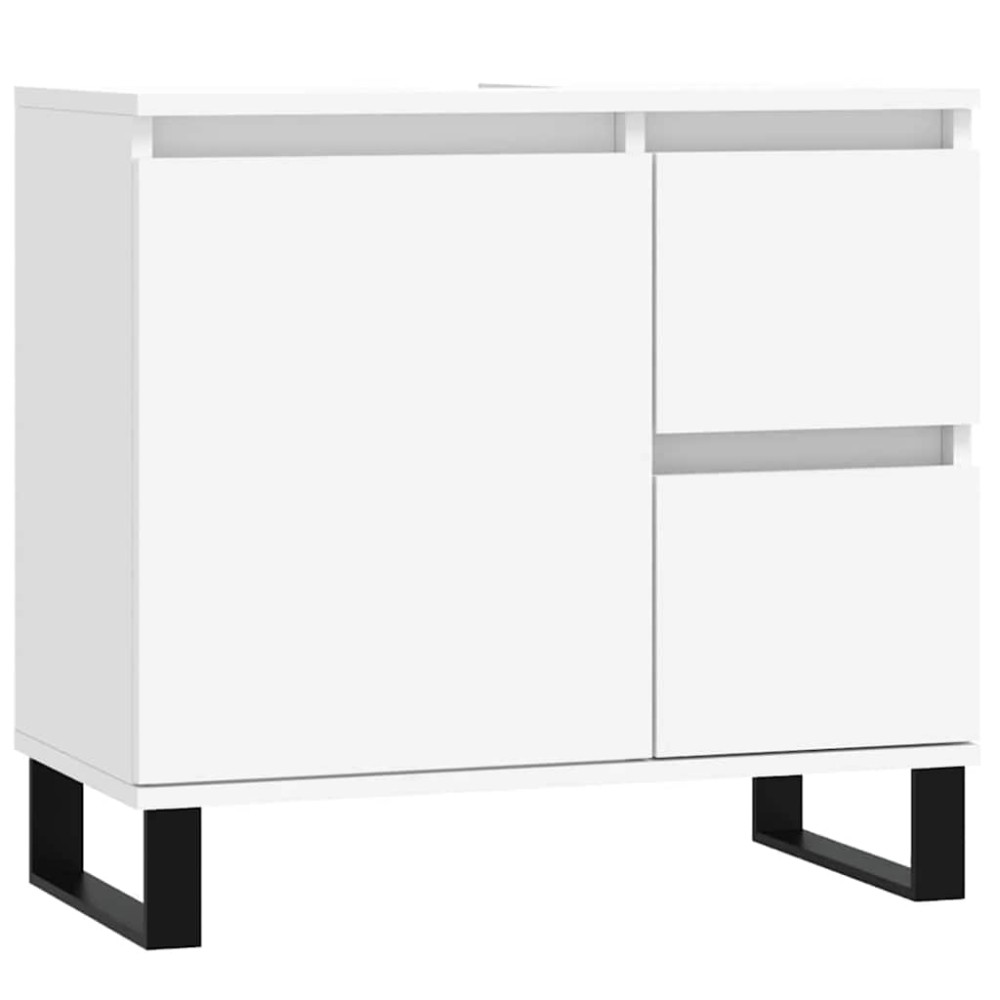vidaXL Dulap de baie, alb, 65x33x60 cm, lemn prelucrat
