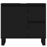 vidaXL Dulap de baie, negru, 65x33x60 cm, lemn prelucrat