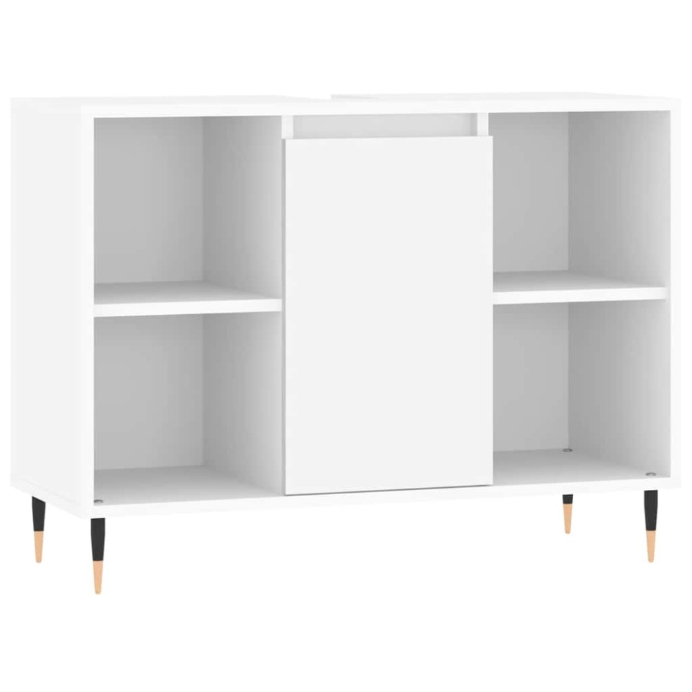 vidaXL Dulap pentru baie, alb, 80x33x60 cm, lemn compozit