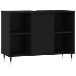 vidaXL Dulap pentru baie, negru, 80x33x60 cm, lemn compozit vidaXL Dulap pentru baie, negru, 80x33x60 cm, lemn compozit