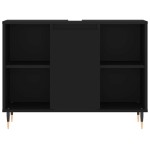 vidaXL Dulap pentru baie, negru, 80x33x60 cm, lemn compozit vidaXL Dulap pentru baie, negru, 80x33x60 cm, lemn compozit