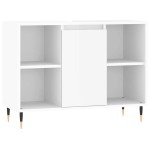 vidaXL Dulap pentru baie, alb extralucios, 80x33x60 cm, lemn compozit vidaXL Dulap pentru baie, alb extralucios, 80x33x60 cm, lemn compozit