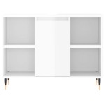 vidaXL Dulap pentru baie, alb extralucios, 80x33x60 cm, lemn compozit vidaXL Dulap pentru baie, alb extralucios, 80x33x60 cm, lemn compozit