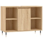 vidaXL Dulap pentru baie, stejar sonoma, 80x33x60 cm, lemn compozit vidaXL Dulap pentru baie, stejar sonoma, 80x33x60 cm, lemn compozit