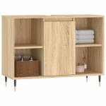 vidaXL Dulap pentru baie, stejar sonoma, 80x33x60 cm, lemn compozit vidaXL Dulap pentru baie, stejar sonoma, 80x33x60 cm, lemn compozit