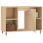 vidaXL Dulap pentru baie, stejar sonoma, 80x33x60 cm, lemn compozit vidaXL Dulap pentru baie, stejar sonoma, 80x33x60 cm, lemn compozit