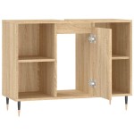 vidaXL Dulap pentru baie, stejar sonoma, 80x33x60 cm, lemn compozit vidaXL Dulap pentru baie, stejar sonoma, 80x33x60 cm, lemn compozit