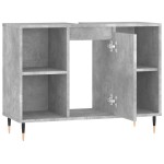 vidaXL Dulap pentru baie, gri beton, 80x33x60 cm, lemn compozit vidaXL Dulap pentru baie, gri beton, 80x33x60 cm, lemn compozit