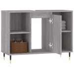 vidaXL Dulap pentru baie, gri sonoma, 80x33x60 cm, lemn compozit vidaXL Dulap pentru baie, gri sonoma, 80x33x60 cm, lemn compozit