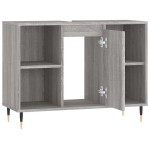 vidaXL Dulap pentru baie, gri sonoma, 80x33x60 cm, lemn compozit vidaXL Dulap pentru baie, gri sonoma, 80x33x60 cm, lemn compozit