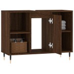 vidaXL Dulap pentru baie, stejar maro, 80x33x60 cm, lemn compozit vidaXL Dulap pentru baie, stejar maro, 80x33x60 cm, lemn compozit