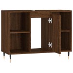 vidaXL Dulap pentru baie, stejar maro, 80x33x60 cm, lemn compozit vidaXL Dulap pentru baie, stejar maro, 80x33x60 cm, lemn compozit