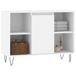 vidaXL Dulap pentru baie, alb, 80x33x60 cm, lemn compozit vidaXL Dulap pentru baie, alb, 80x33x60 cm, lemn compozit
