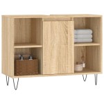 vidaXL Dulap pentru baie, stejar sonoma, 80x33x60 cm, lemn compozit vidaXL Dulap pentru baie, stejar sonoma, 80x33x60 cm, lemn compozit