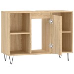 vidaXL Dulap pentru baie, stejar sonoma, 80x33x60 cm, lemn compozit vidaXL Dulap pentru baie, stejar sonoma, 80x33x60 cm, lemn compozit