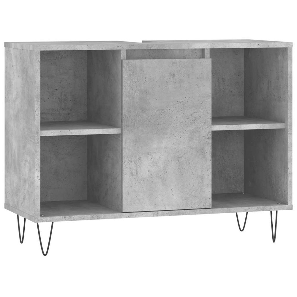 vidaXL Dulap pentru baie, gri beton, 80x33x60 cm, lemn compozit